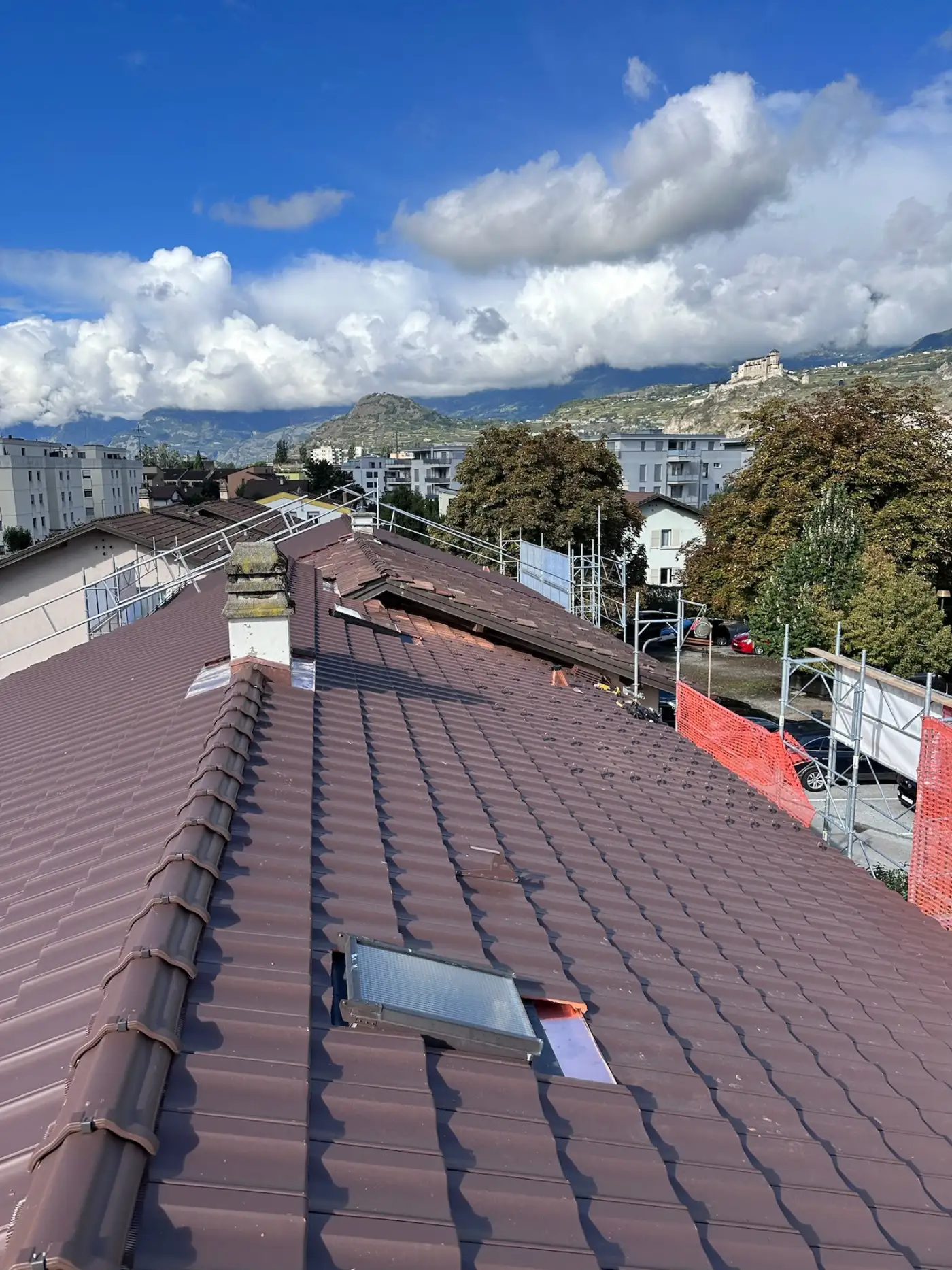 Chantier réalisé par RT Toiture Sàrl en Valais
