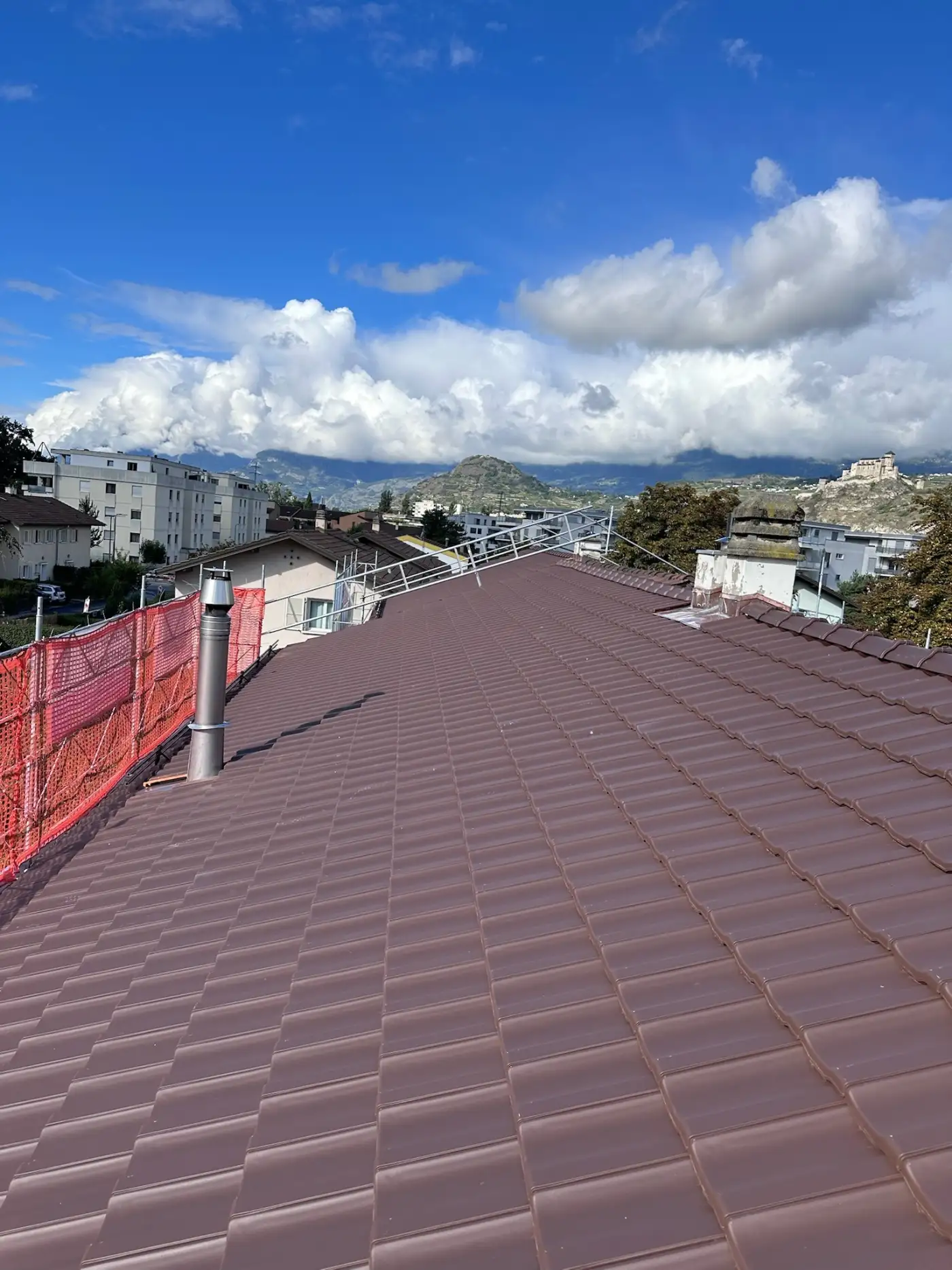 Chantier réalisé par RT Toiture Sàrl en Valais