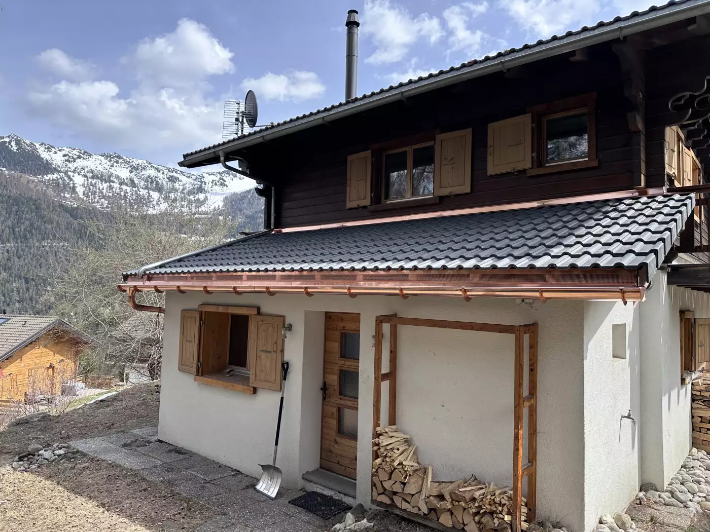 Chantier réalisé par RT Toiture Sàrl en Valais