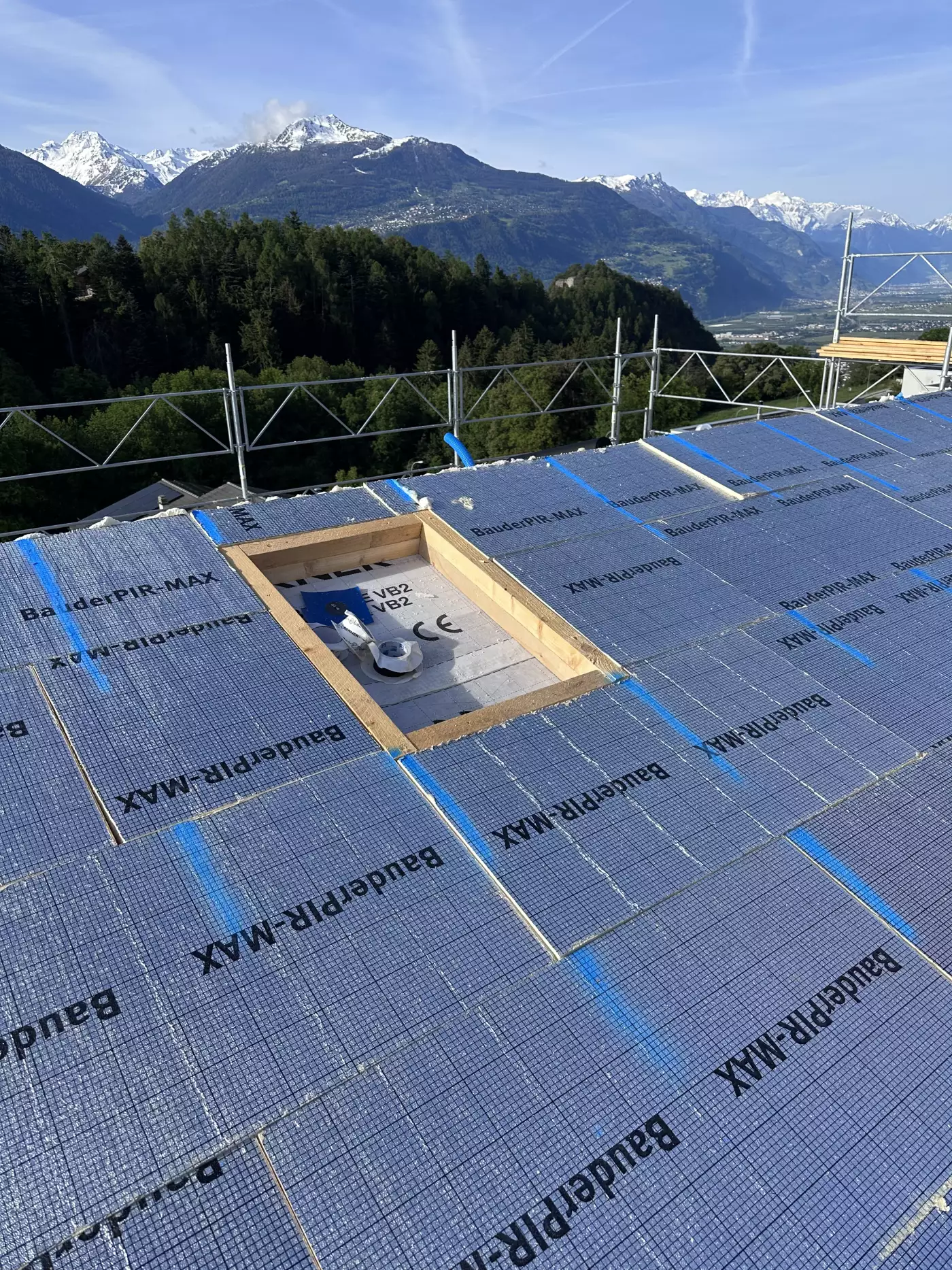 Chantier réalisé par RT Toiture Sàrl en Valais