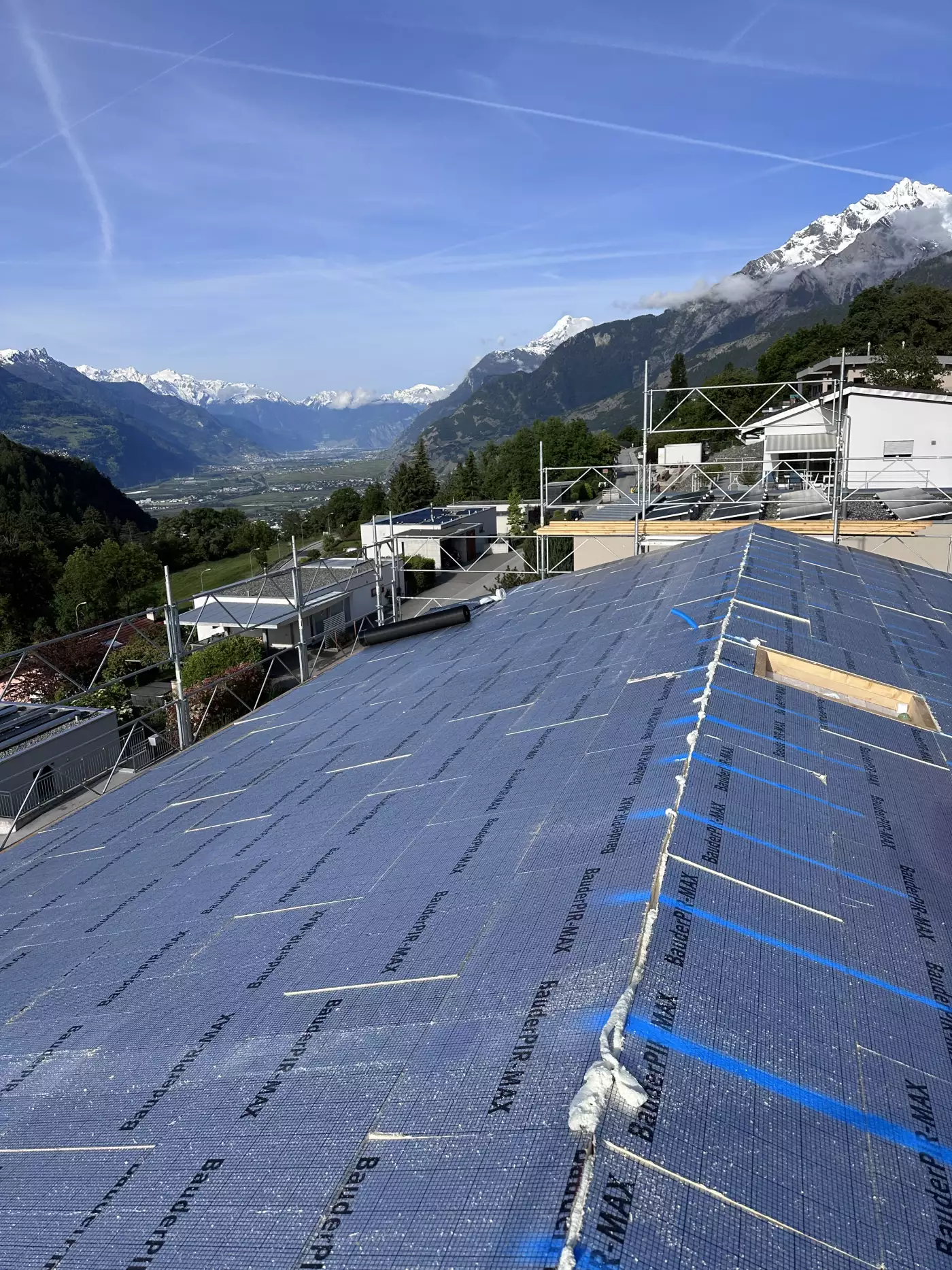 Chantier réalisé par RT Toiture Sàrl en Valais